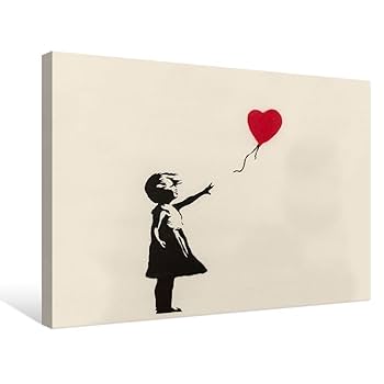 ストーン　アートパネル　バンクシー　風船と少女　壁掛け　パネル　アート　絵　絵画 Amazon.co.jp: 7Fisionart バンクシー Banksy 風船と少女